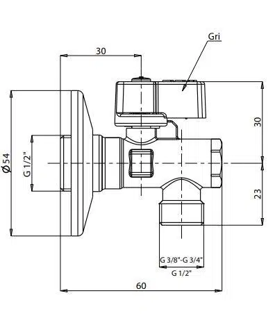 ECA 1/2 " FİLİTRELİ ARA MUSLUK